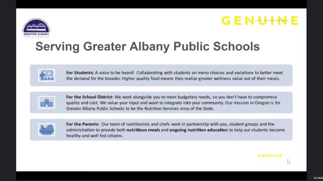 Genuine Foods outlines fresh cooking strategy for school meal program enhancements