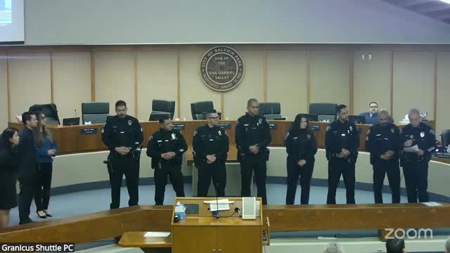 Baldwin Park Police Department welcomes new officers in badge-pinning ceremony