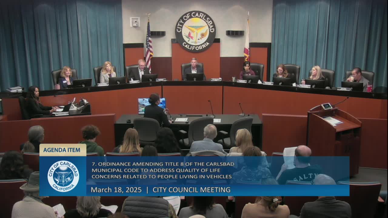 Carlsbad City Council adopts new ordinance targeting vehicle habitation issues