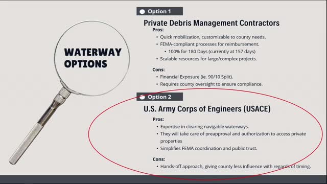 Mark Caldwell outlines Burke County's waterway cleanup strategy with Army Corps support