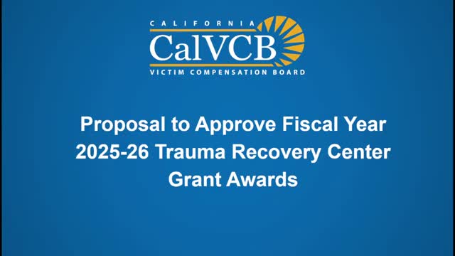CalVCB recommends $18M Trauma Recovery Center grants amid record funding gap