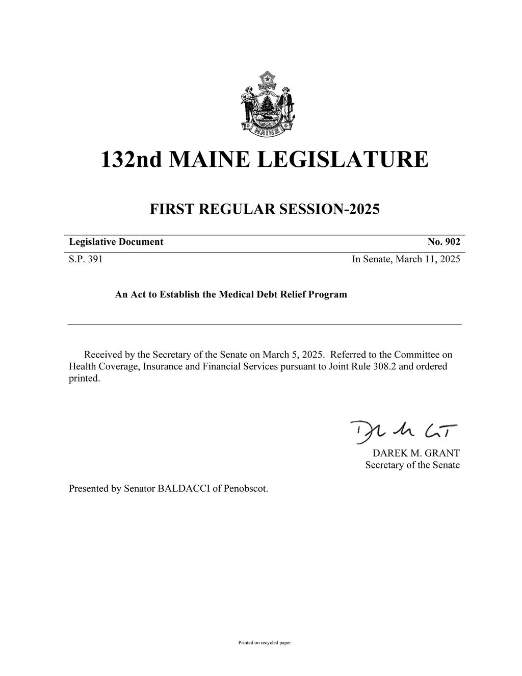 Maine establishes Medical Debt Relief Program for low-income residents
