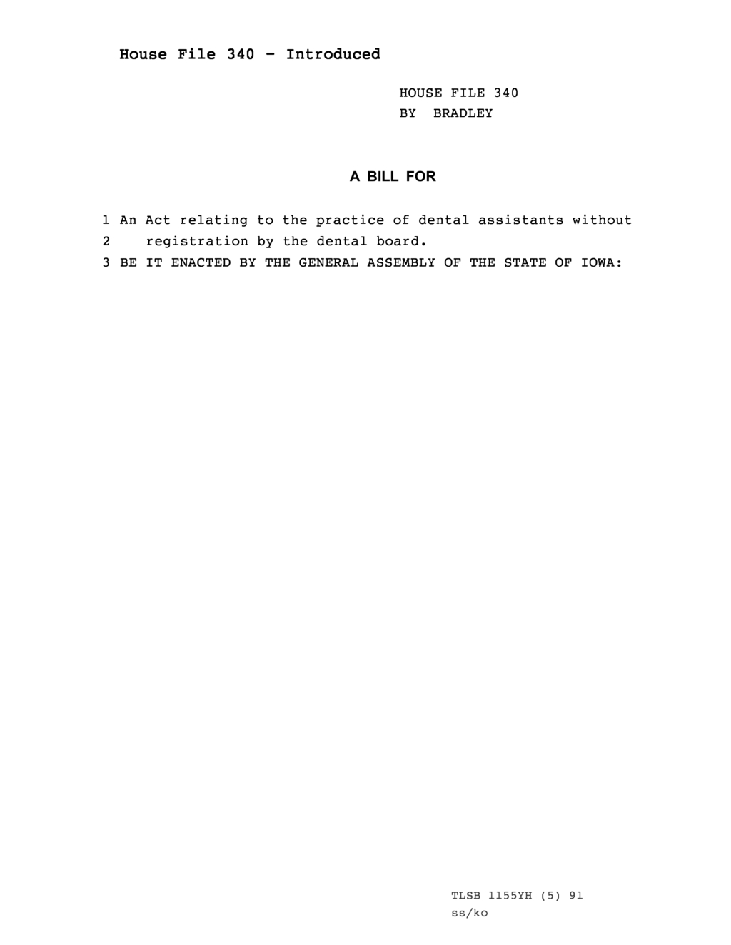 Iowa bill allows dental assistants to practice without board registration