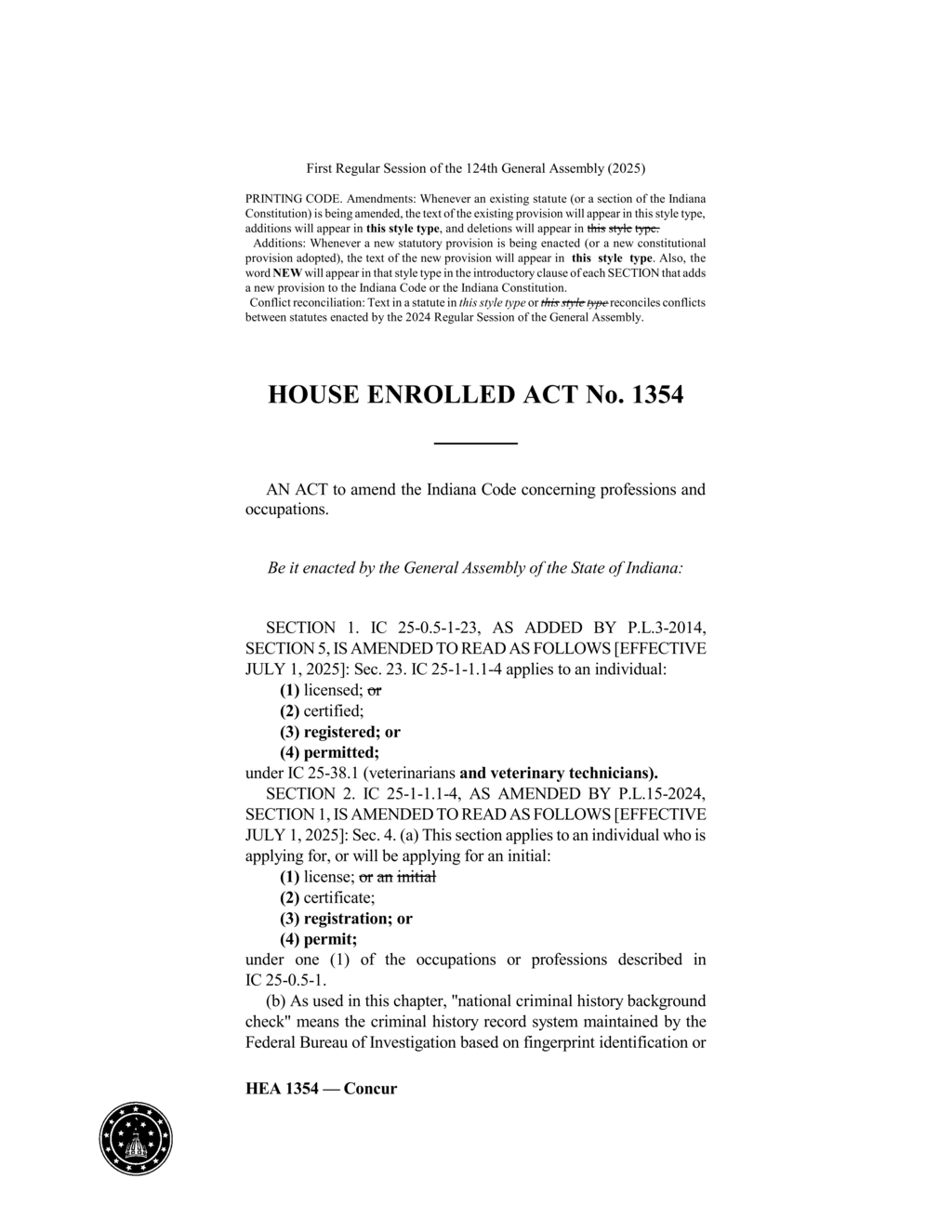 Indiana General Assembly amends licensing requirements for veterinarians and technicians