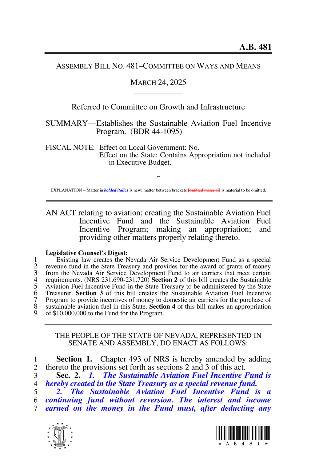 Nevada Legislature approves sustainable aviation fuel initiative to combat climate change