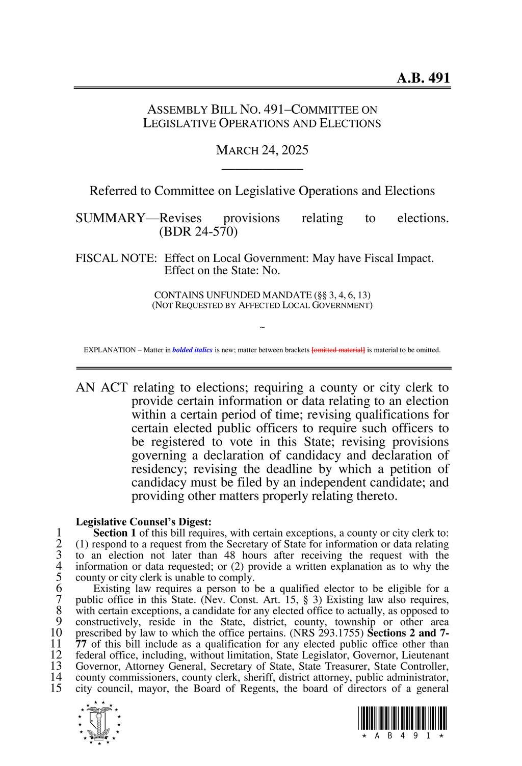 Carson City amends charter for Board of Supervisors and Municipal Court judges