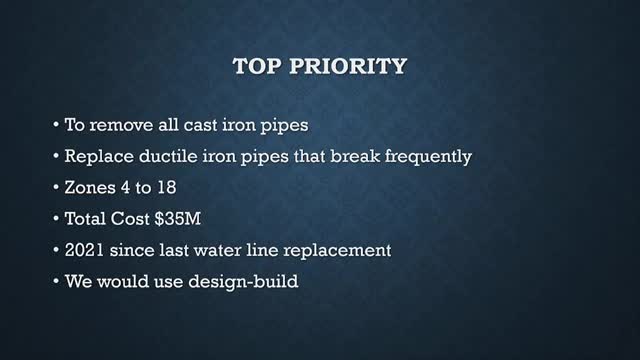 Water Department prioritizes replacement of aging cast iron pipes