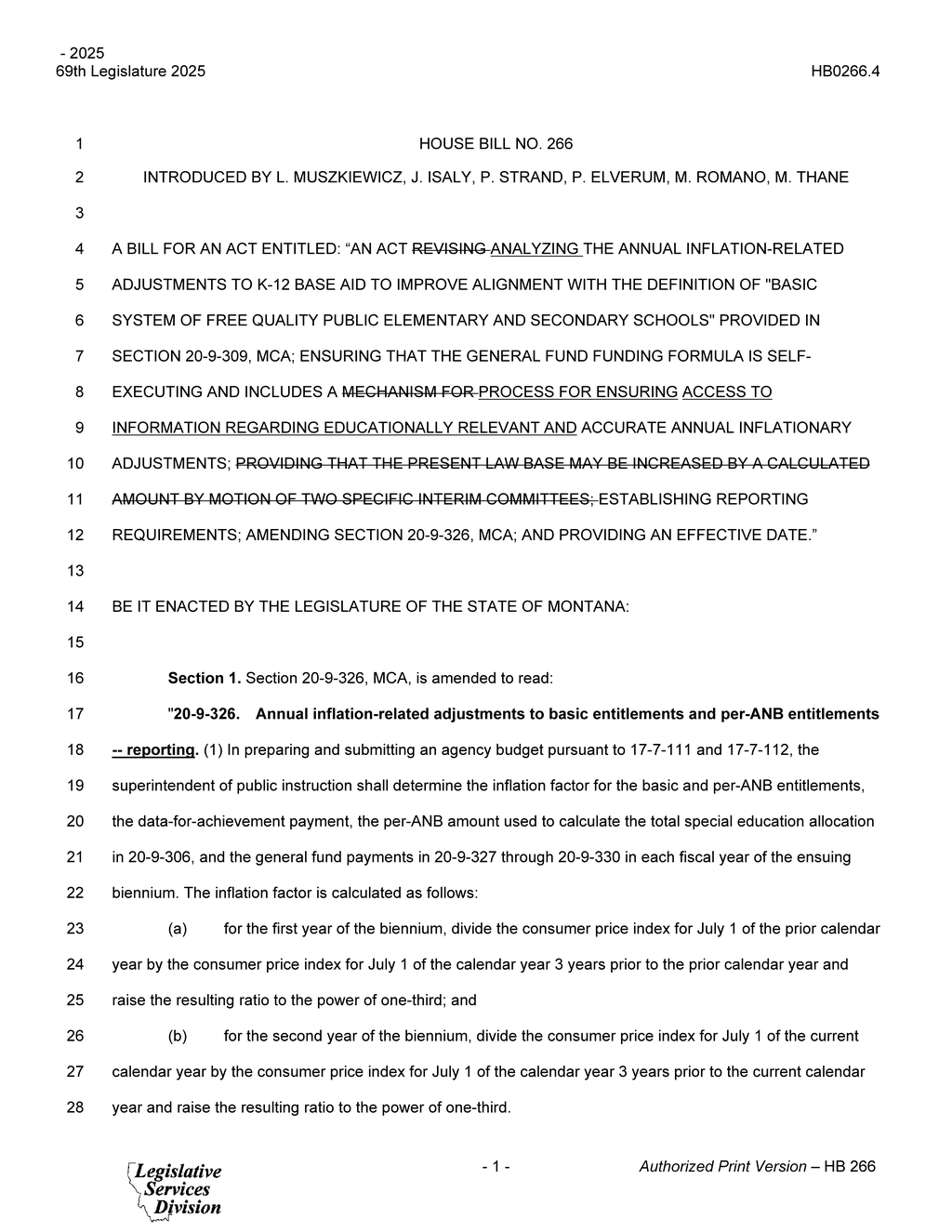 Montana Legislature debates HB 266 for K-12 funding adjustments