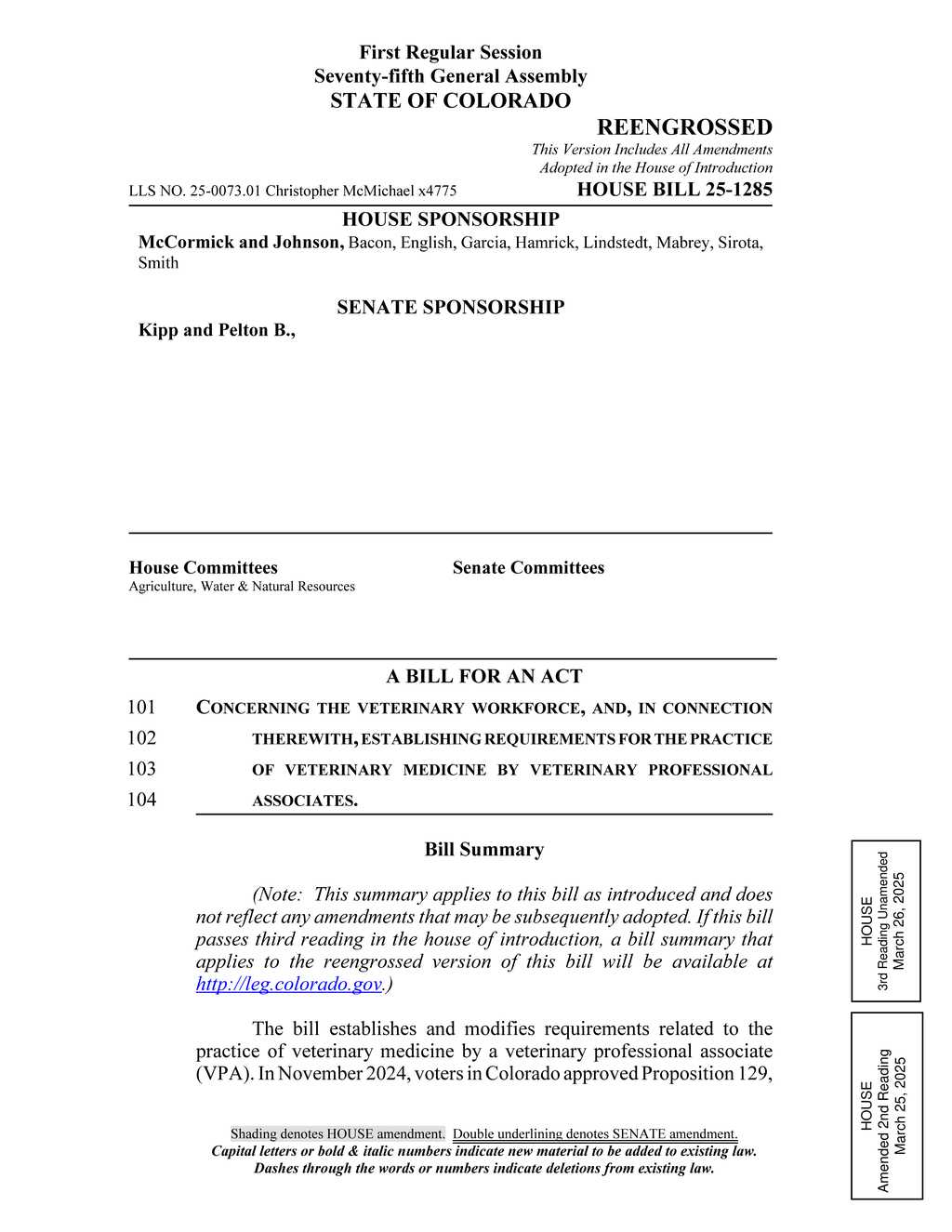 Colorado passes bill regulating Veterinary Practice Assistants starting January 1, 2026