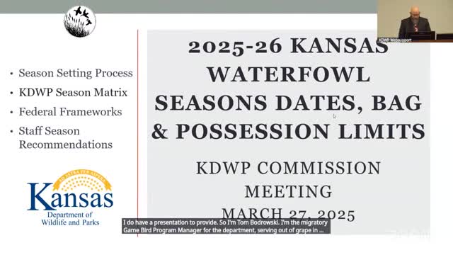Kansas Wildlife and Parks reviews 2025 waterfowl seasons and bag limits