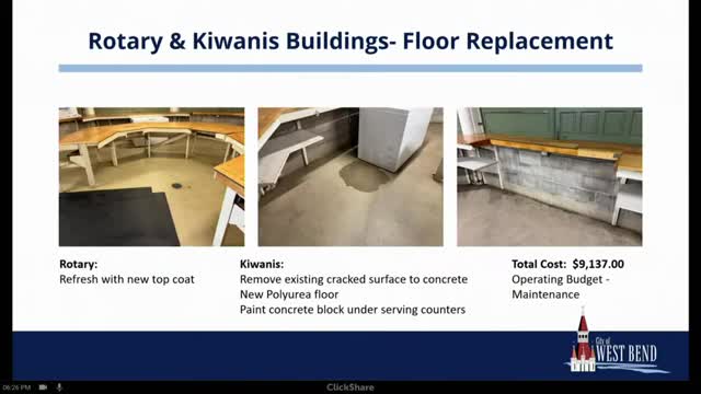 West Bend plans $9K upgrade for Regner Park concession stands and downtown amenities