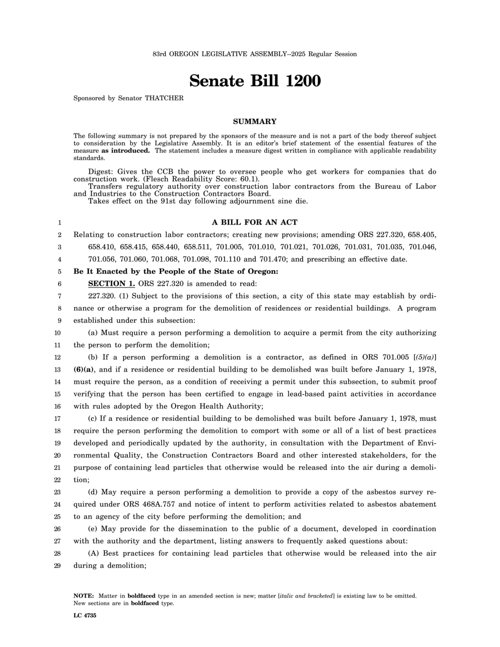 Oregon Construction Contractors Board implements new licensing requirements for applicants
