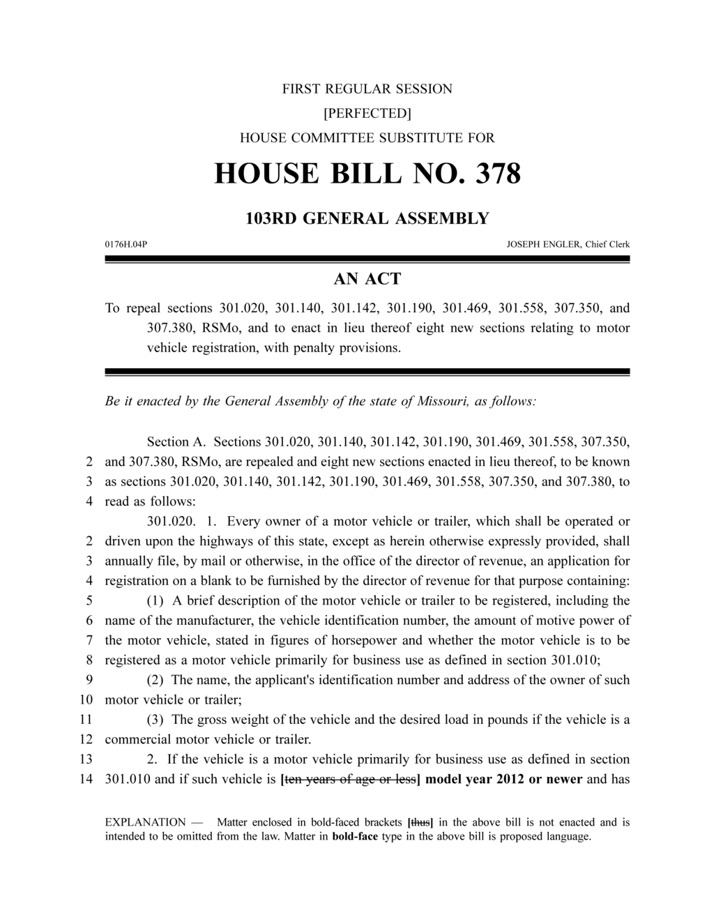 Missouri establishes strict inspection rules for salvaged and reconstructed vehicles