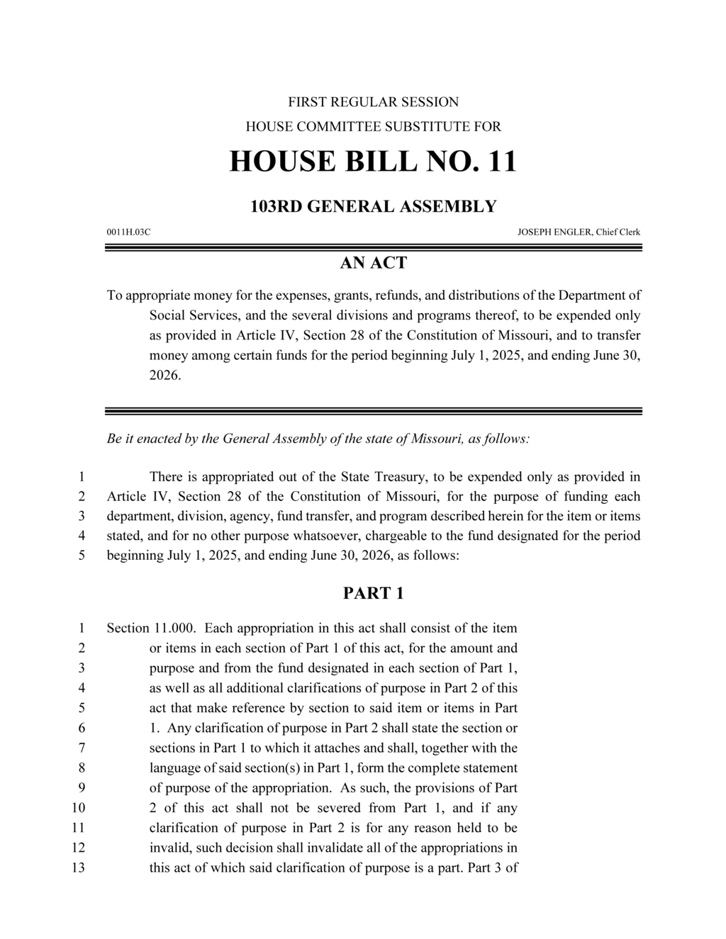 Missouri allocates $3M for fatherhood initiative and blind pension support