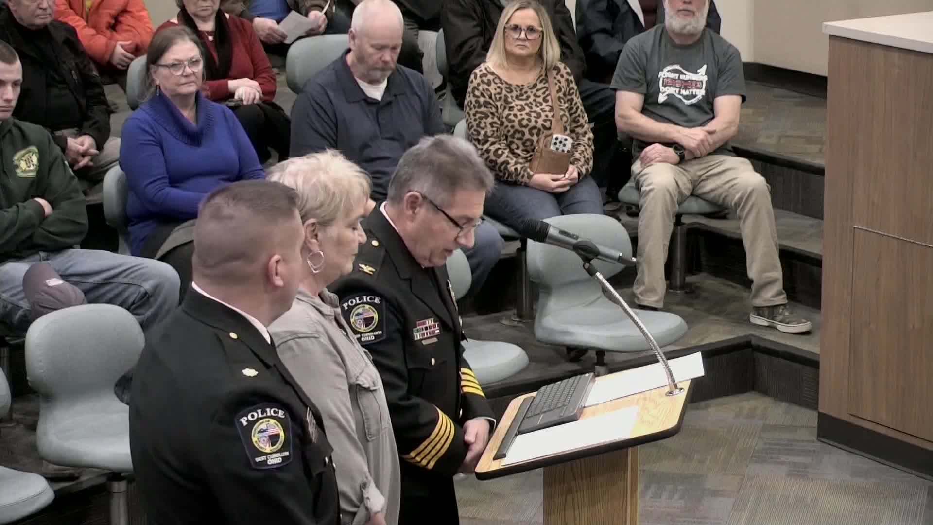 Kathy Parker receives Citizen Recognition Award from West Carrollton Police Department