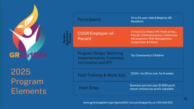 Grand Rapids launches Grow 1000 program for youth employment and professional development