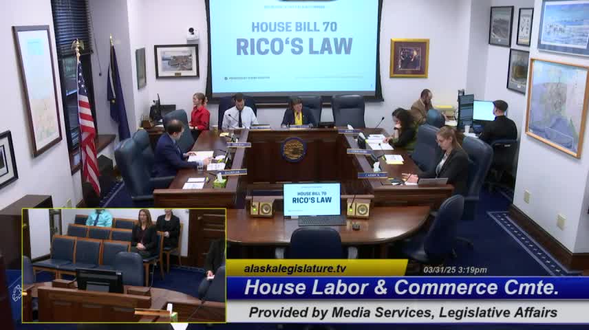 Alaska lawmakers discuss Rico's Law for EMS care of operational canines