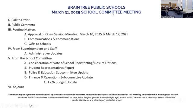 Braintree High School announces Wellness Week with health events and speaker series