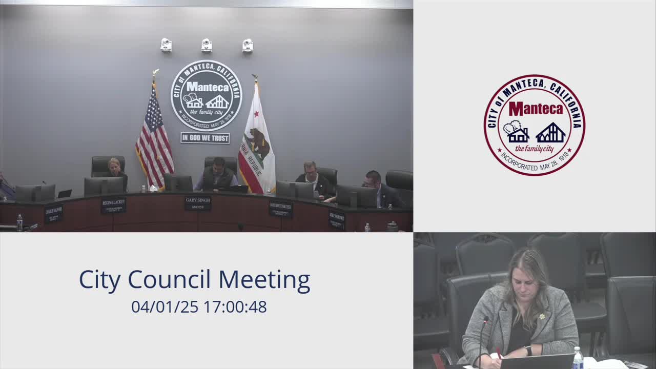 Manteca City Council conducts special meeting with no public comments reported