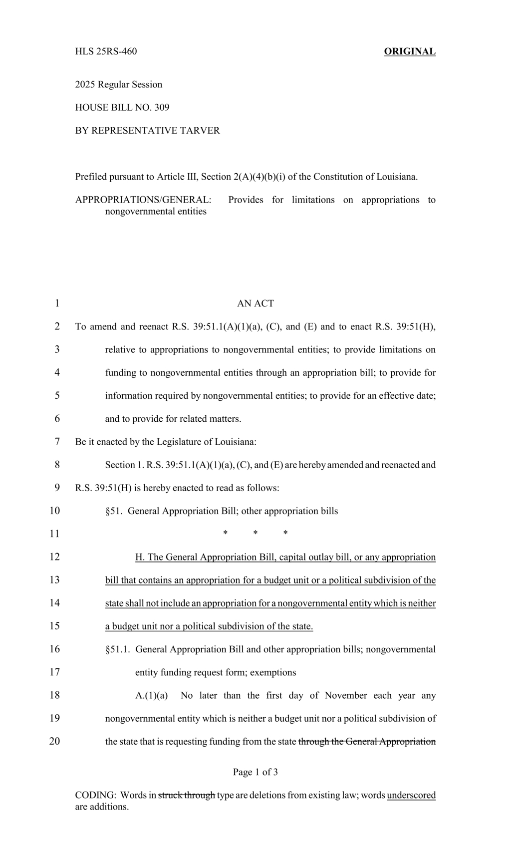 Louisiana House passes HB 309 to streamline NGO funding processes