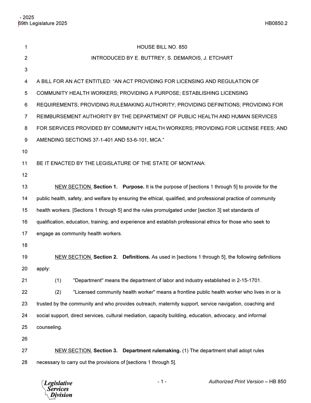 Montana Legislature expands Medicaid services in HB850 for children and families