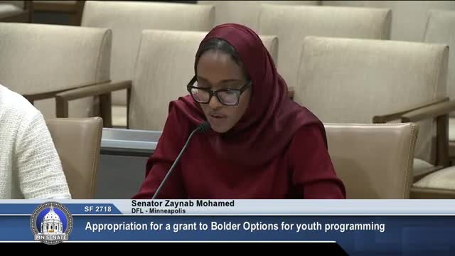 Boulder Options CEO Daryl Thompson presents youth mentoring program success to committee
