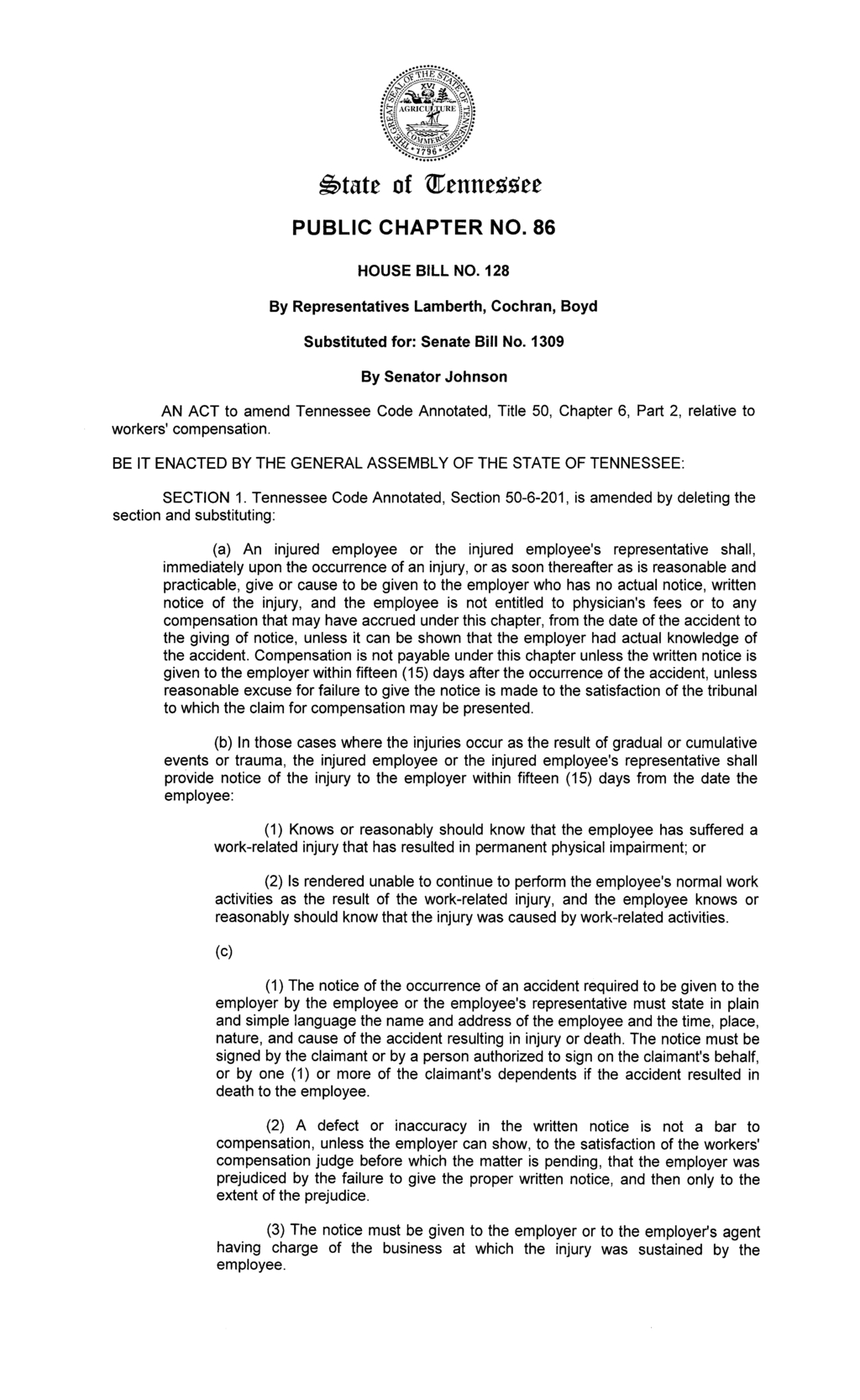 Tennessee amends workers' compensation regulations ahead of 2025 enactment