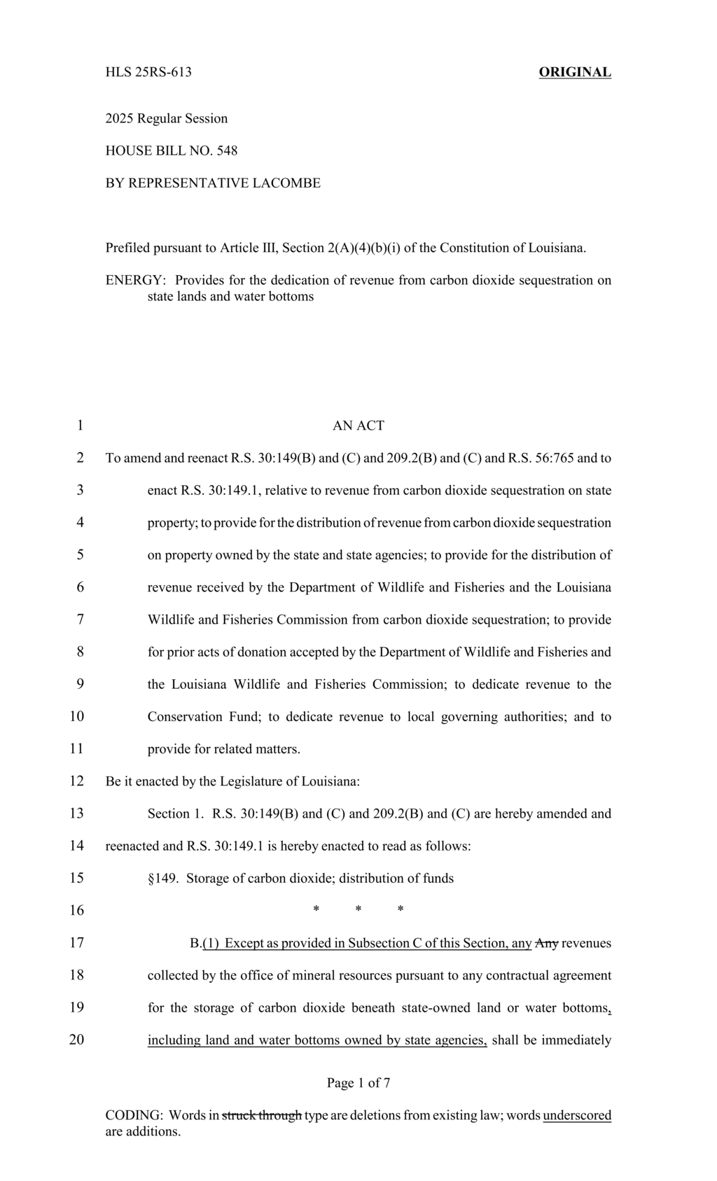 Lawmakers propose fund distribution changes for carbon dioxide management in Louisiana