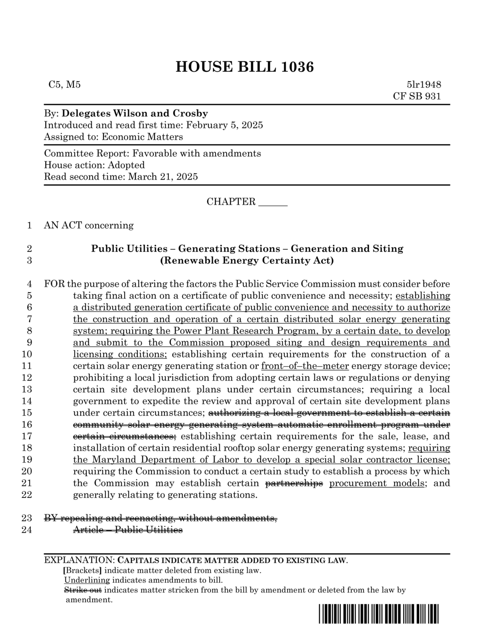 Maryland mandates warranties and certifications for residential solar energy systems