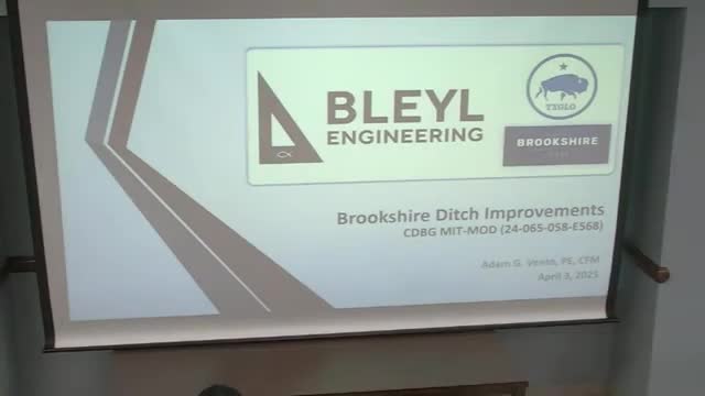 Adam Vento outlines Brookshire Northeast road drainage project plans