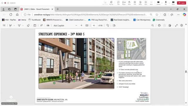 County Board reviews Hotel Pentagon site plan with traffic and aesthetic improvements