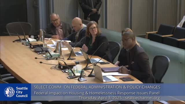 KCRHA outlines $66M federal funding plan at homelessness panel in Seattle