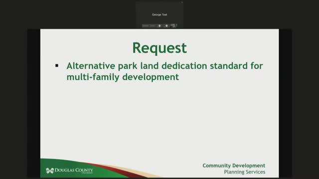 Douglas County board reviews alternative parkland dedication for 325 apartment units