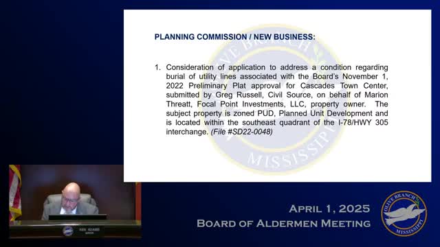 Cascades Town Center plans burial of utility lines under review by planning commission