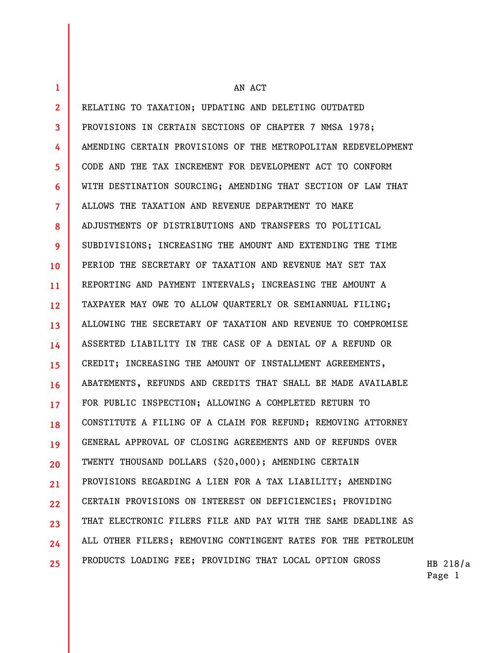 New Mexico sets strict rules for gasoline tax refund claims