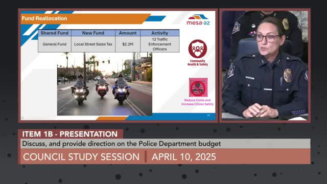 City Council reallocates local street sales tax to fund police traffic unit