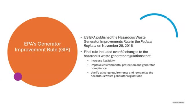 MassDEP proposes key updates to EPA's Hazardous Waste Generator Improvement Rule