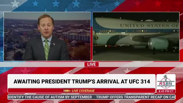 President Trump attends UFC 314 in Miami with Dana White and Elon Musk