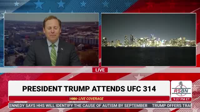 President Trump attends UFC 314 with Elon Musk in Miami