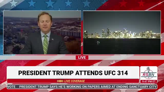 President Trump attends UFC 314 alongside champions and cabinet officials