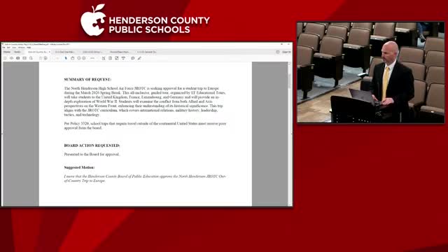 Henderson County Board approves North Henderson JROTC trip to Europe