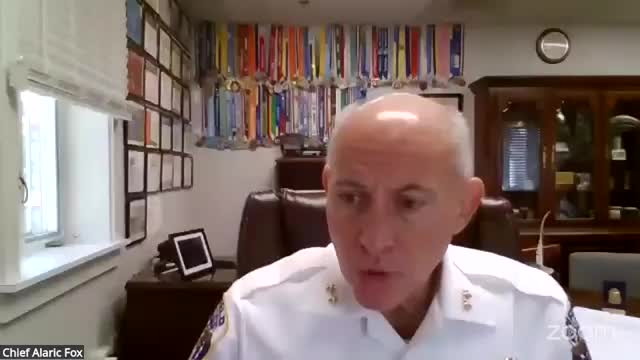 Enfield Police Chief Alaric Fox leads meeting for Network Against Domestic Abuse
