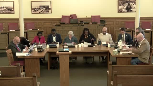 Commissioner Michael Collins addresses council on neighborhood business development initiatives