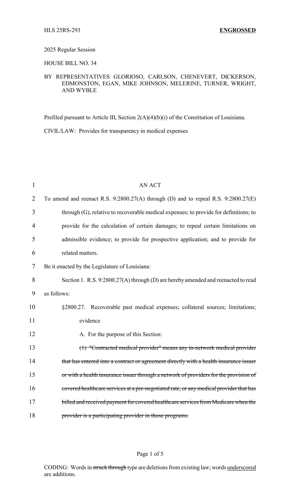 Louisiana House approves amendments to Medical Malpractice Act legislation