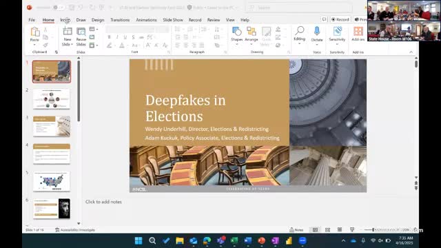 NCSL discusses AI deepfakes impact on political messaging and election regulations