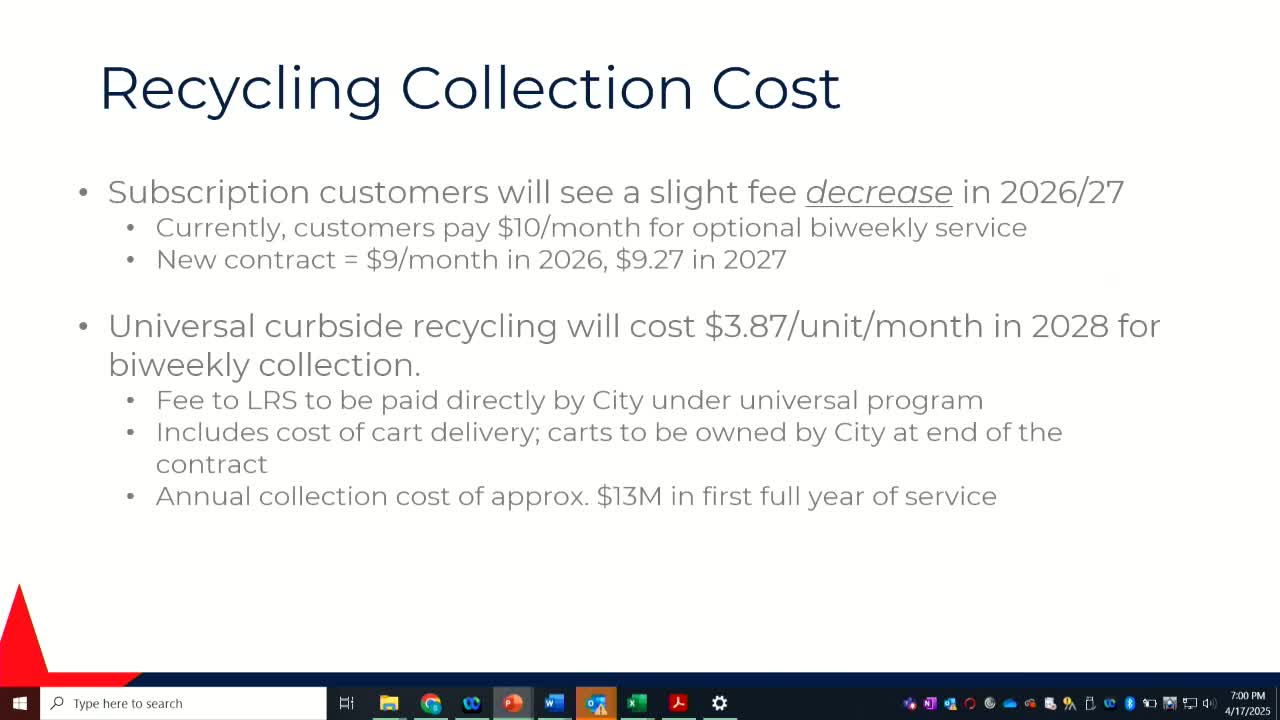 Indianapolis City Council approves biweekly curbside recycling with LRS vendor transition plans