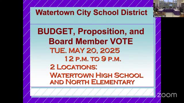 Watertown City School District adopts $103M budget for 2025 school year