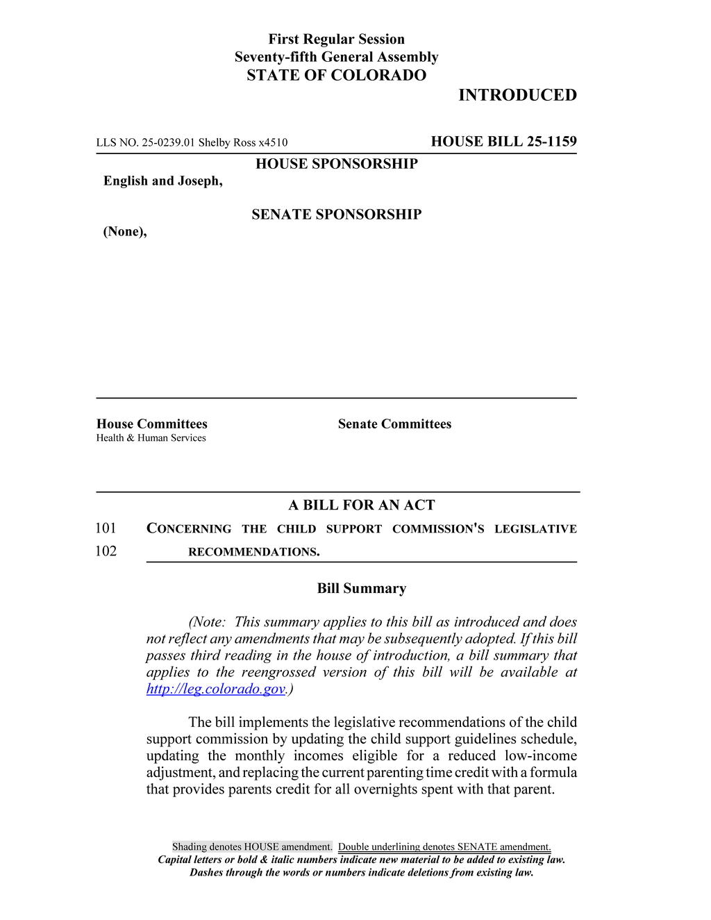 Legislature outlines new guidelines for calculating child support obligations