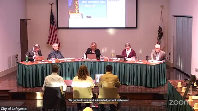 Lafayette acknowledges ancestral land of Bay Miwok and Ohlone tribes
