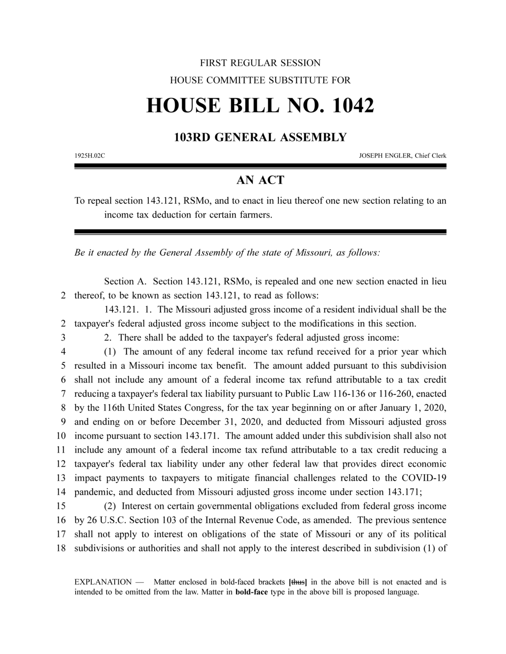 Missouri taxpayers receive 100% deduction on broadband grant income starting 2022